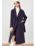 Long pure wool coat with a suit collar